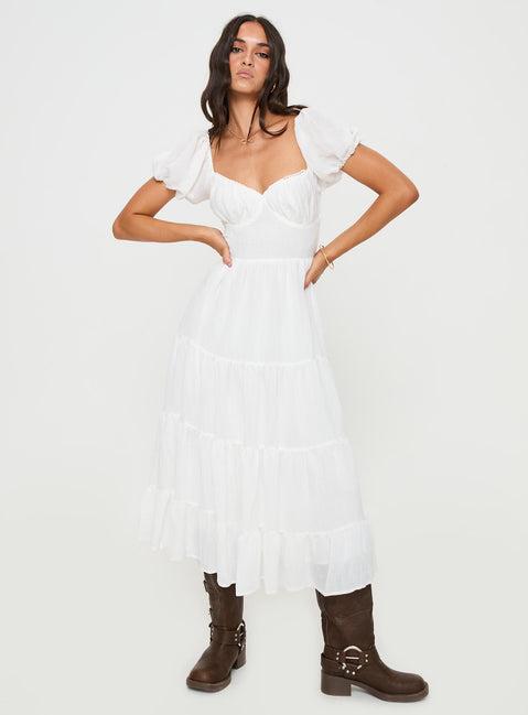 Danny Midi Dress White Product Image