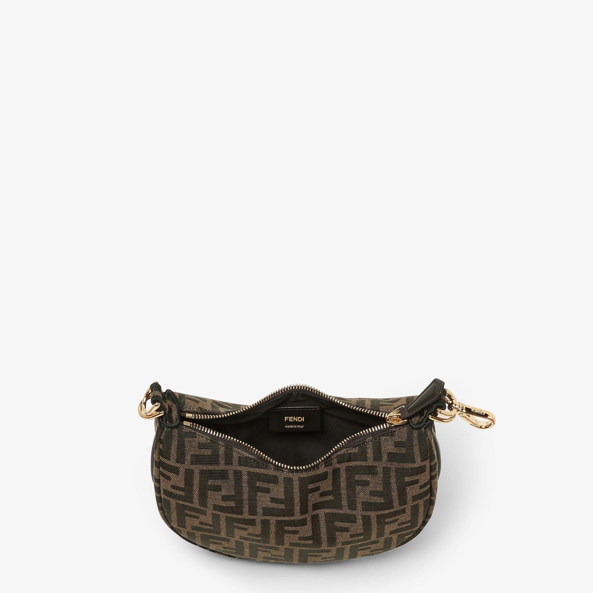 Fendigraphy MiniBrown FF jacquard fabric mini bag Product Image