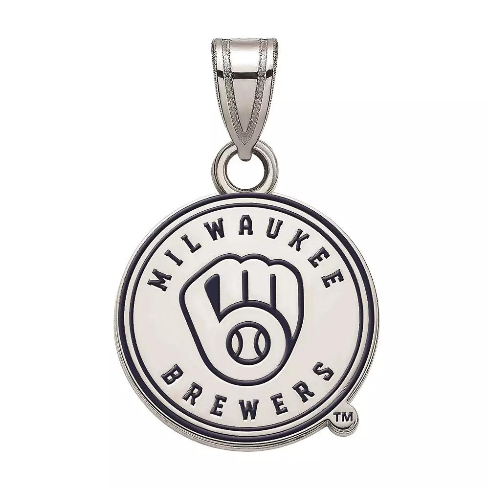 LogoArt Milwaukee Brewers Sterling Silver Small Enamel Pendant, Women's,  Product Image