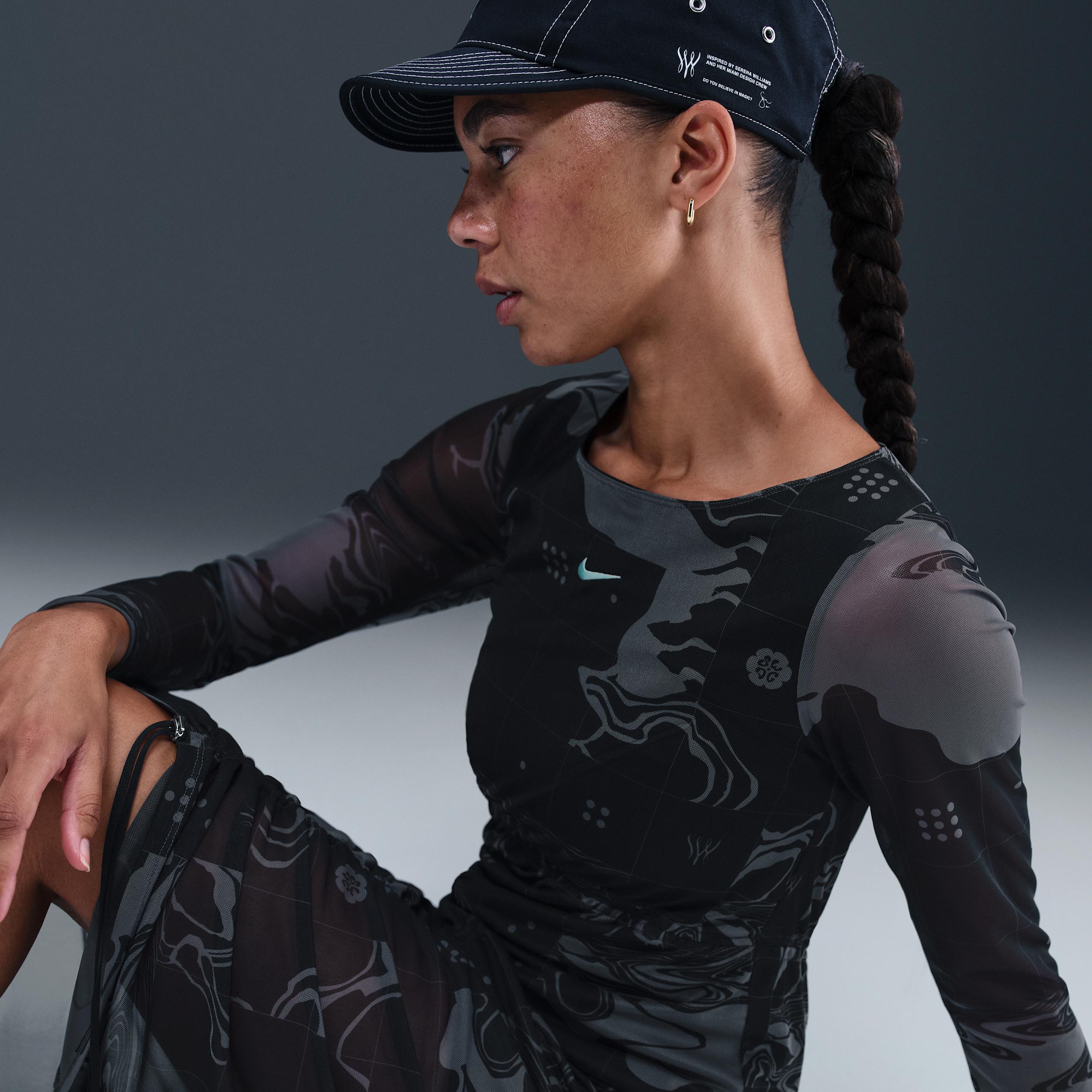 Nike Womens Serena Williams Design Crew Mesh Midi Dress | HM4952-084 Product Image