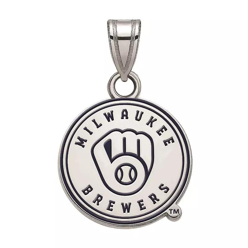 LogoArt Milwaukee Brewers Sterling Silver Small Enamel Pendant, Women's,  Product Image