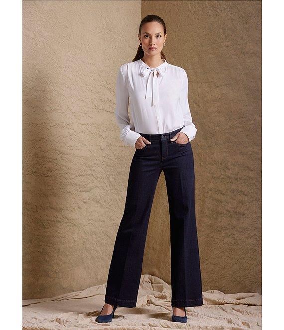 NYDJ Teresa Lift Tuck® Stretch Denim Wide Leg High Rise Jeans Product Image