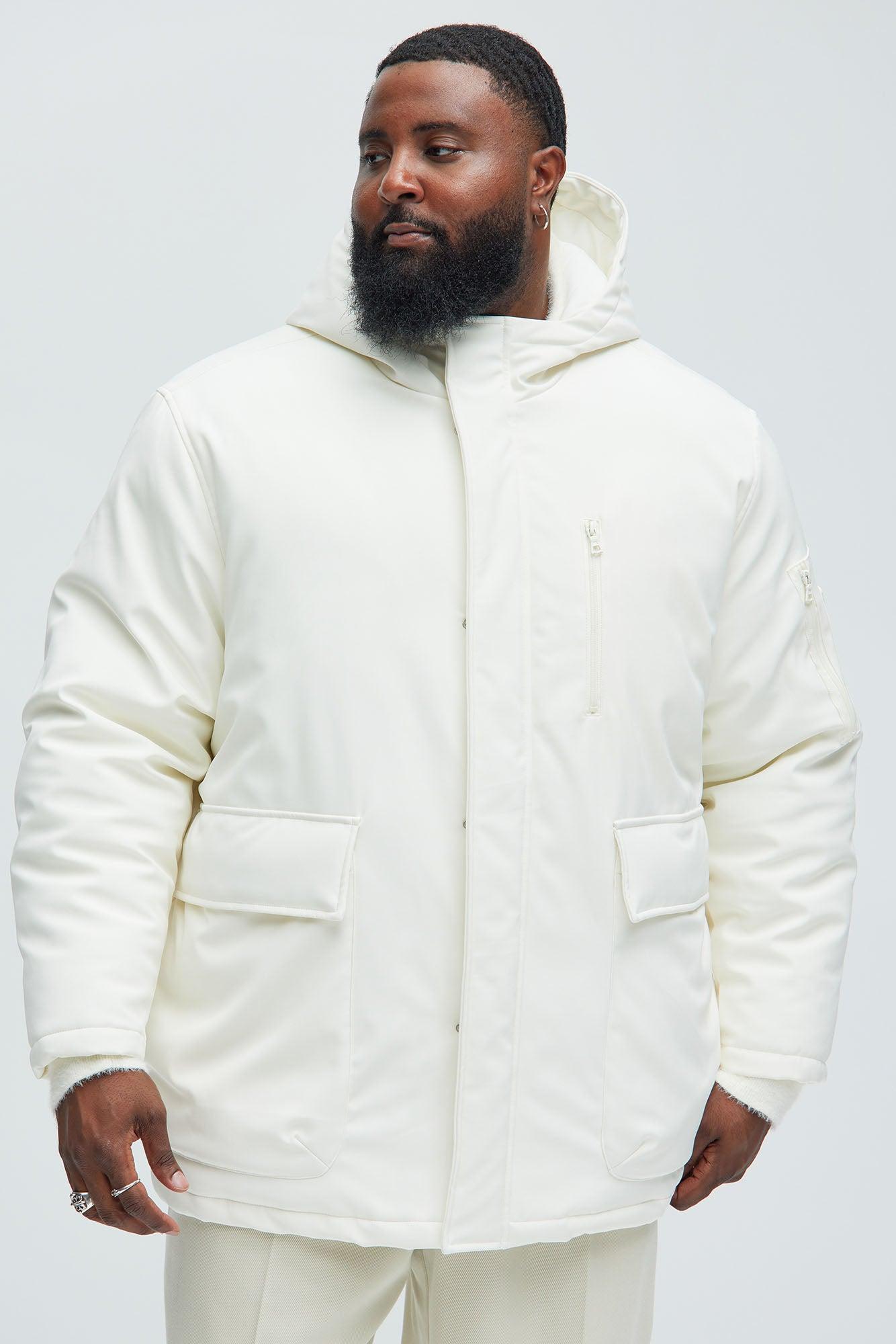 Better Days Padded Hooded Long Coat - Off White Product Image