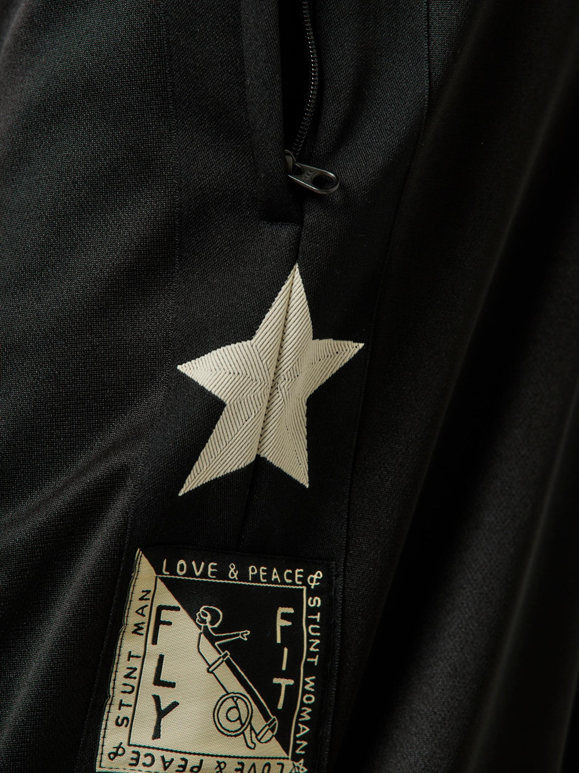 Smooth Jersey Stantman&woman Baggy Track Pants (Black) Product Image