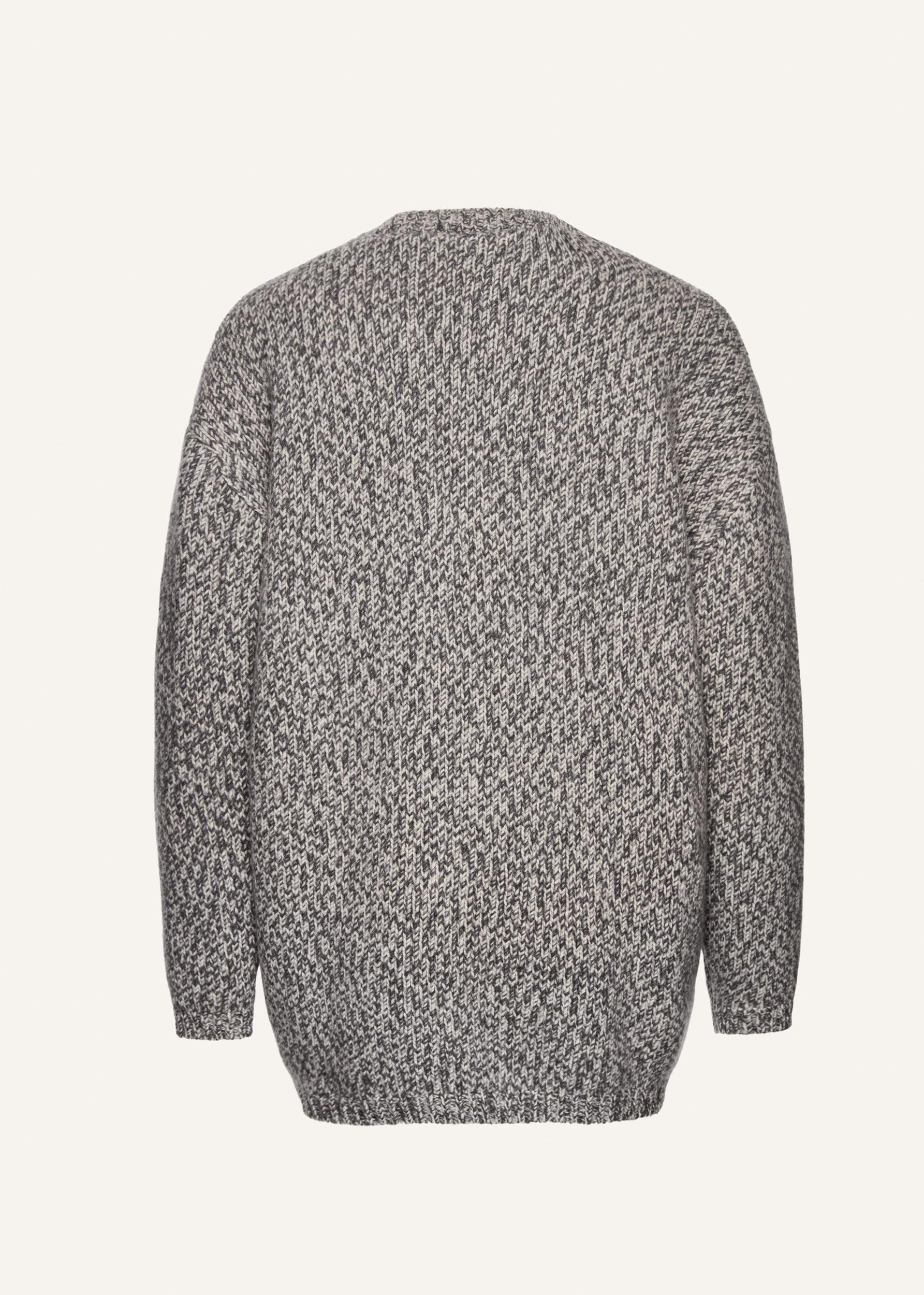 Oversized marled cardigan in grey Product Image