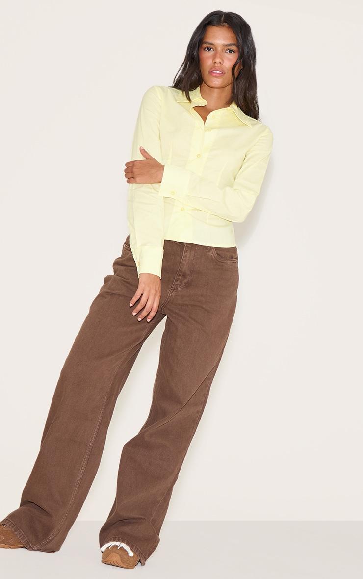 Lemon Fitted Long Sleeve Shirt Product Image