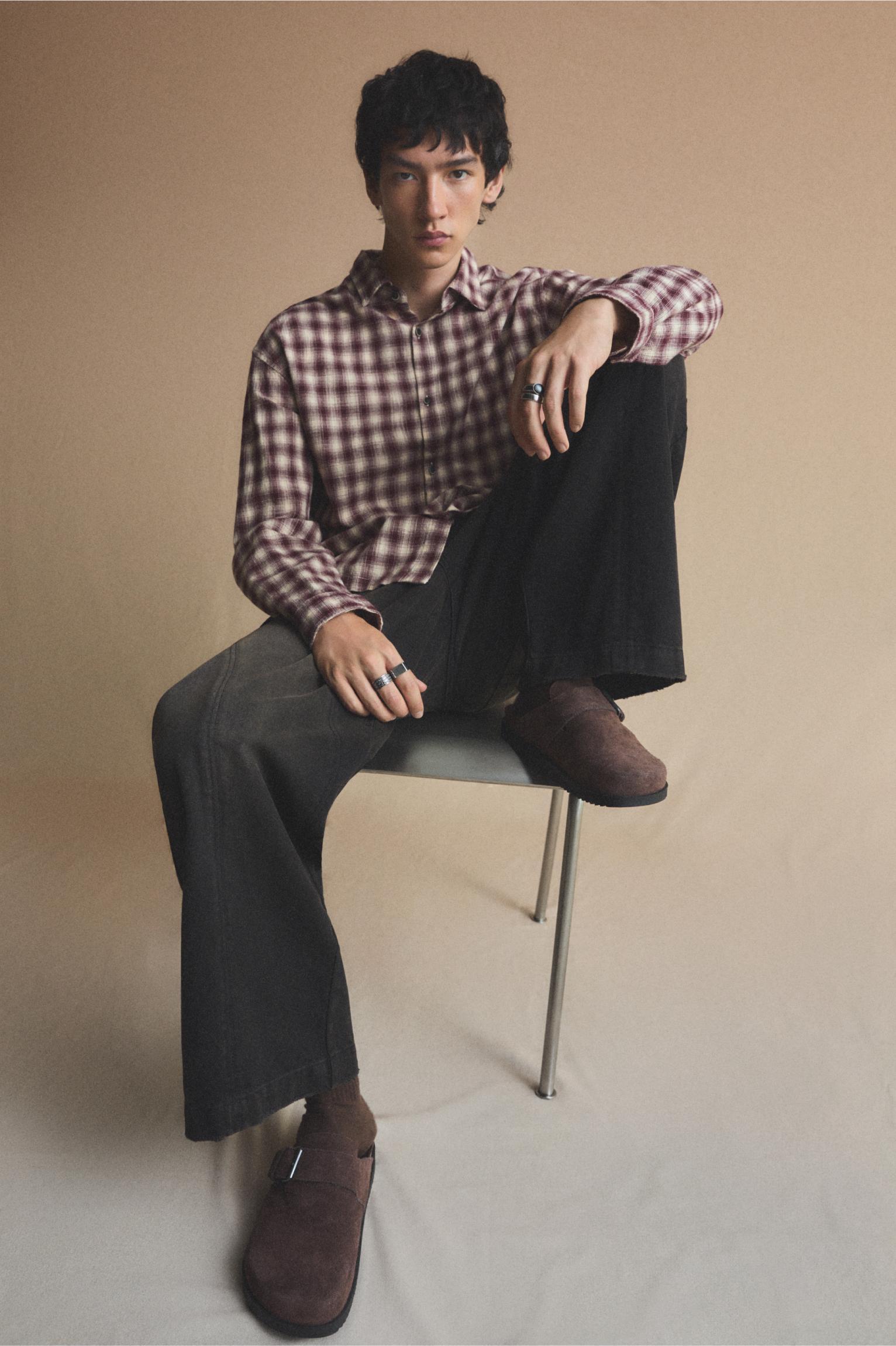 Leather clogs with buckle Product Image