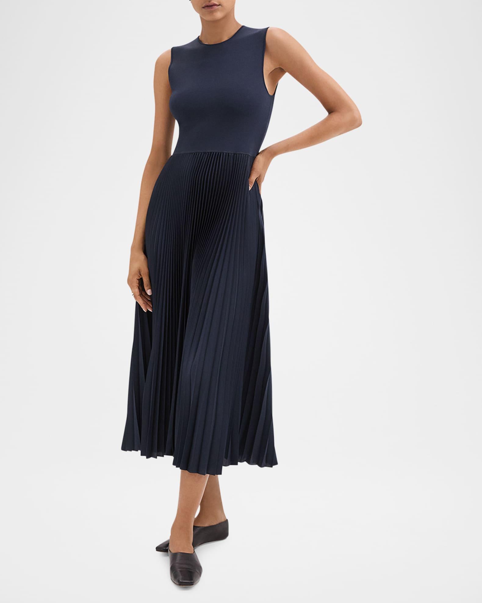 Combo Satin Pleated Dress Product Image