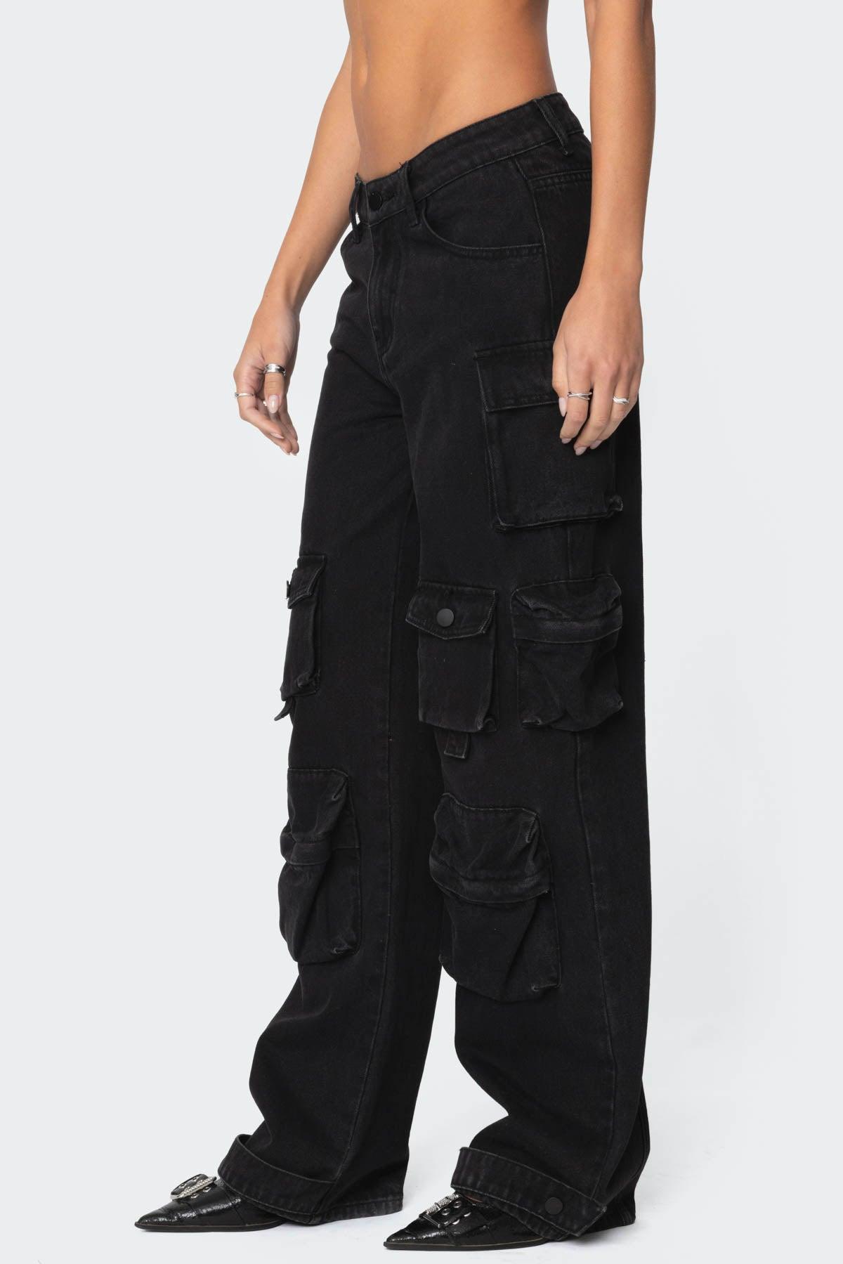 Oversized Boyfriend Cargo Jeans Product Image