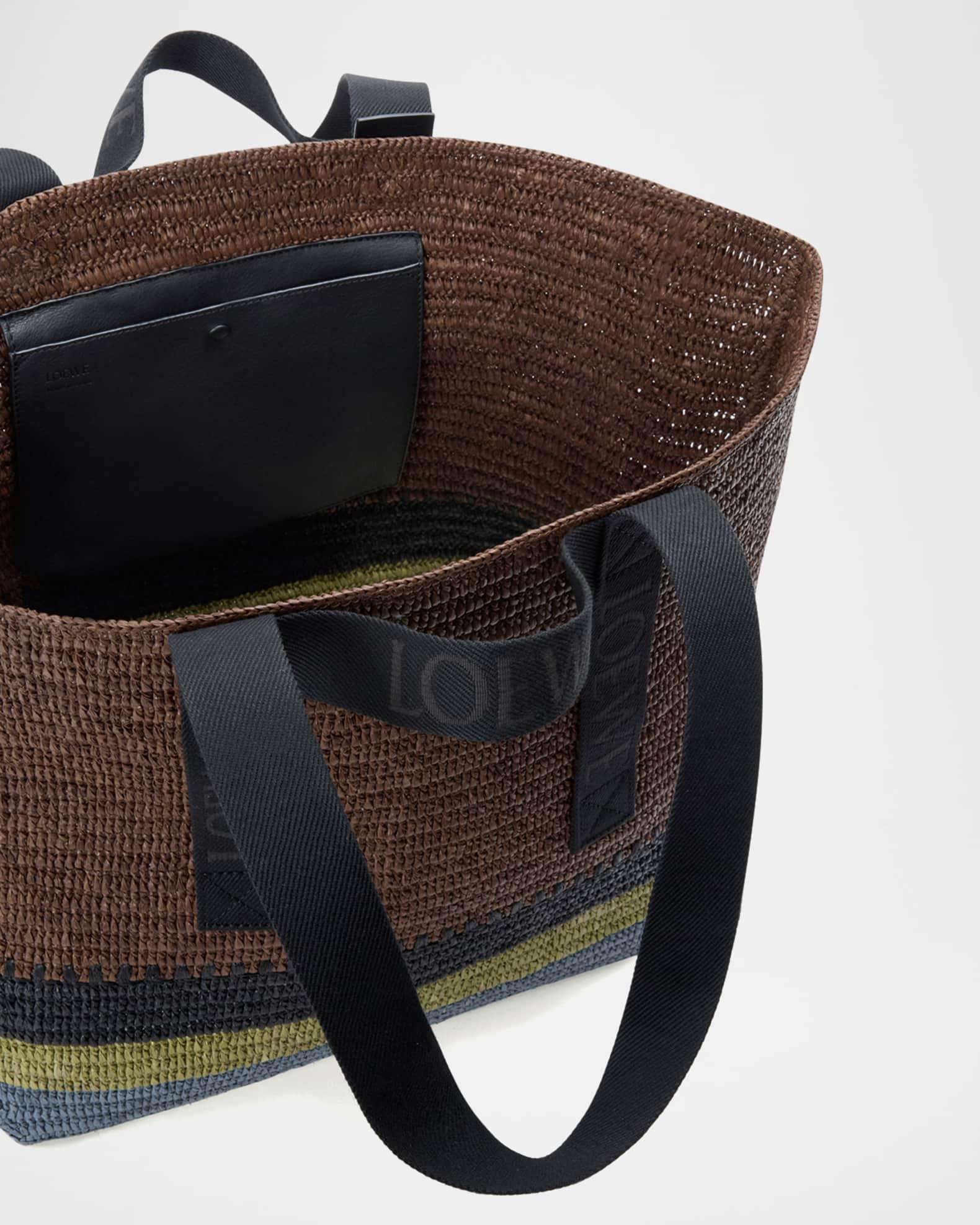 Men's Fold Raffia Shopper Tote Bag Product Image