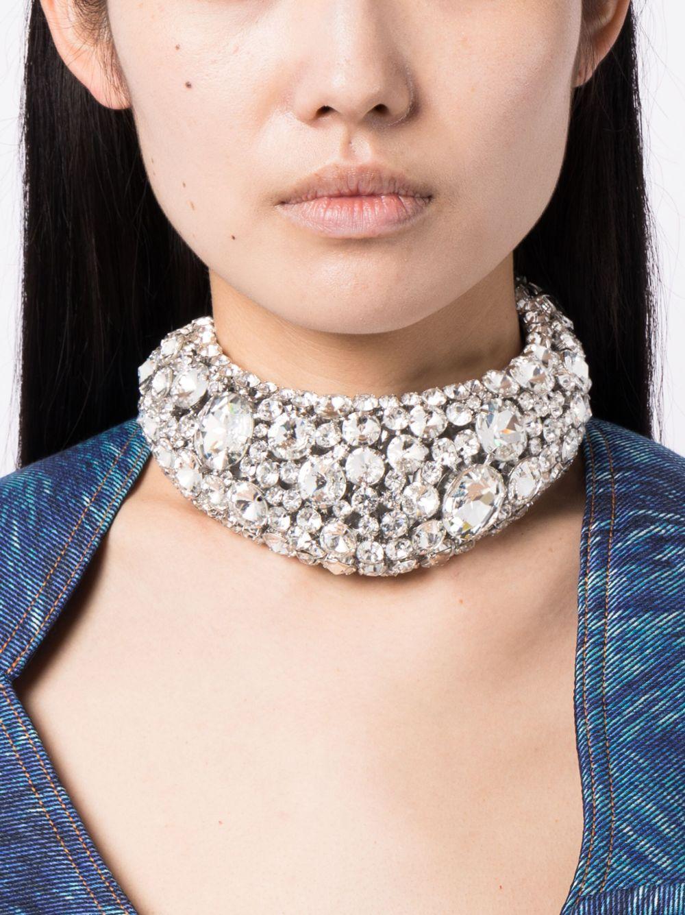 Crystal Bone choker necklace Product Image