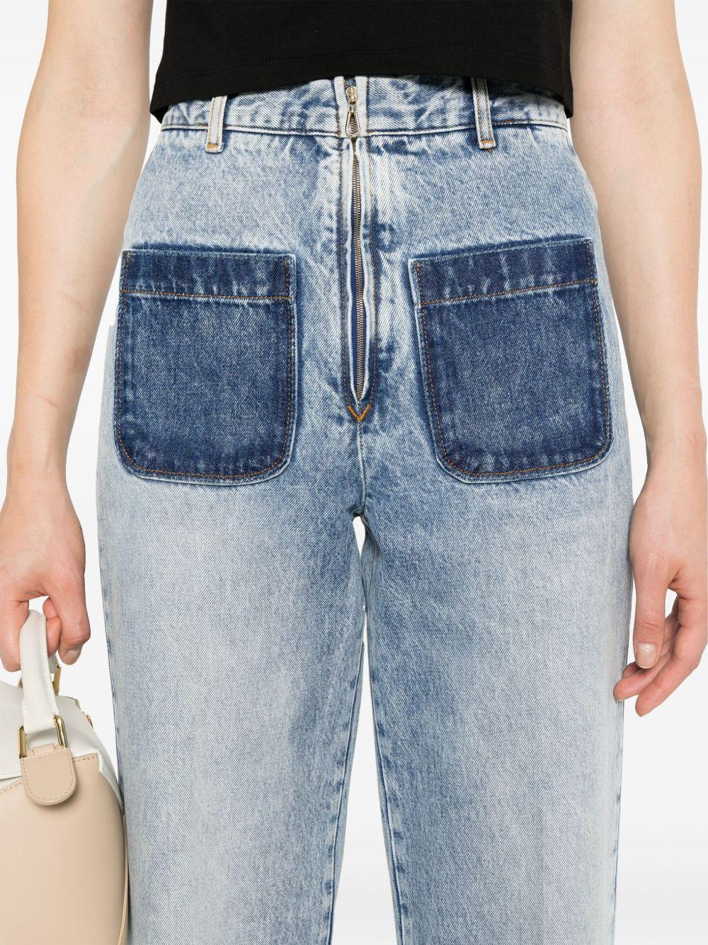 high-rise straight-leg jeans Product Image