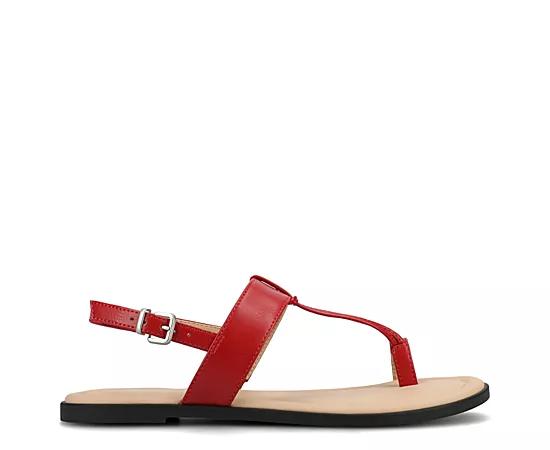 Journee Gerra T-Strap Toe Ring Women's Flat Sandals,  Product Image