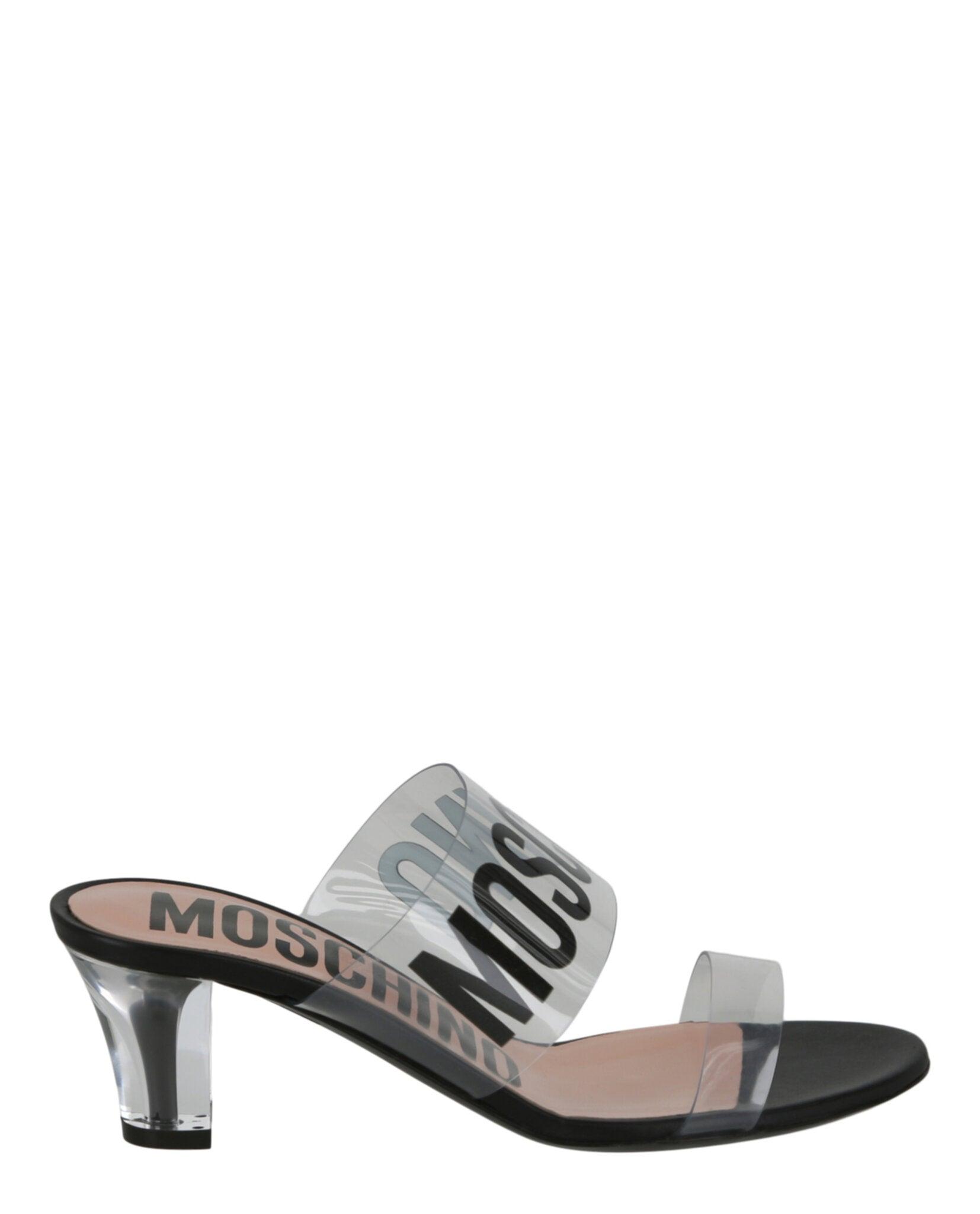 Moschino Logo Transparent Heel Sandals Product Image