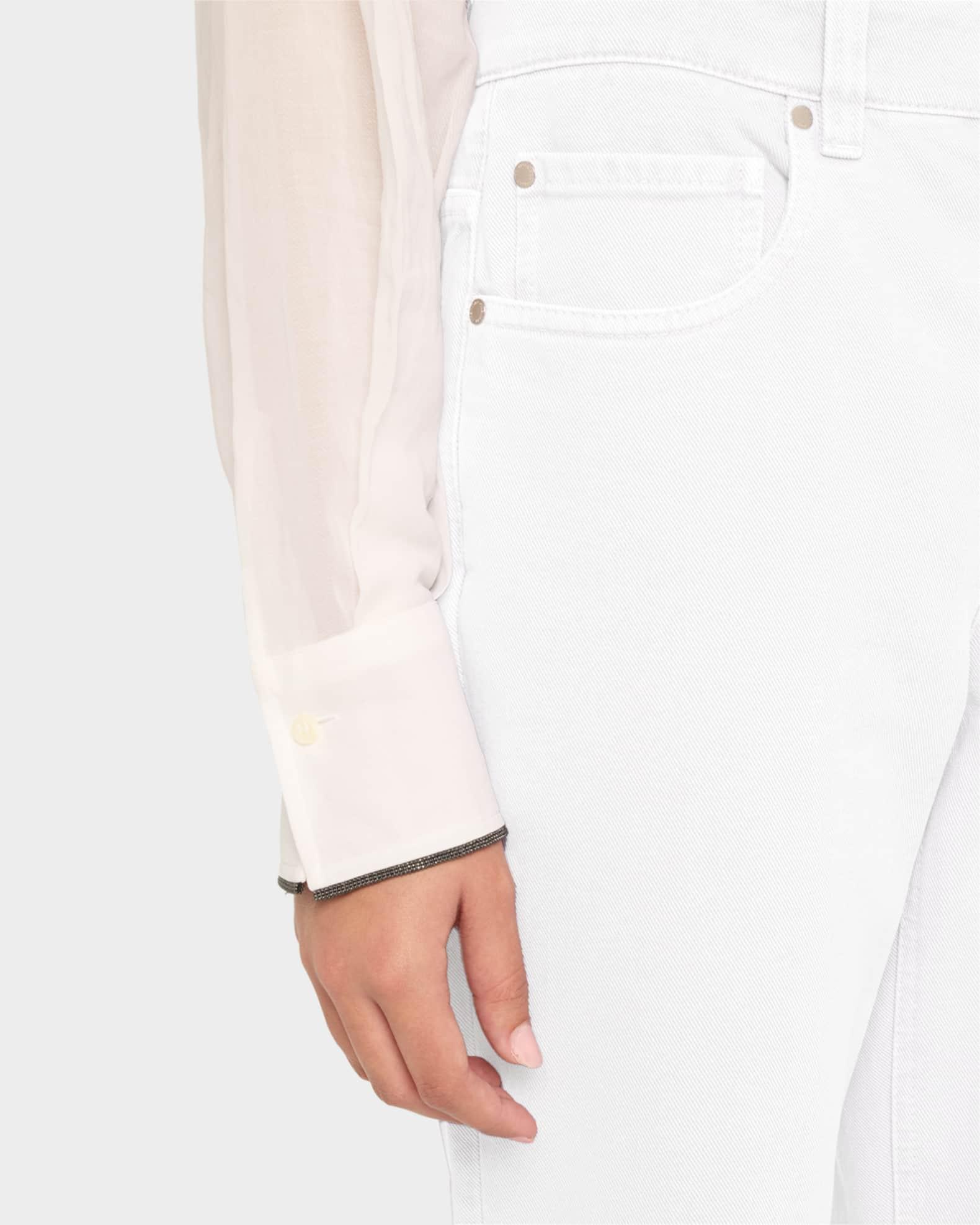 Retro Vintage Straight-Leg Ankle Denim Pants Product Image