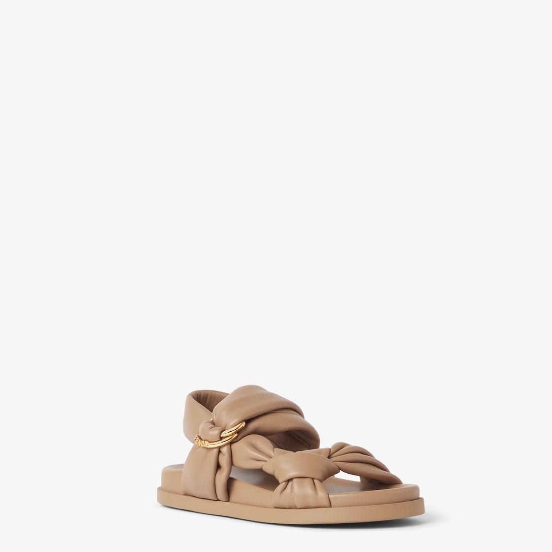Fendi FeelBeige nappa leather sandals Product Image