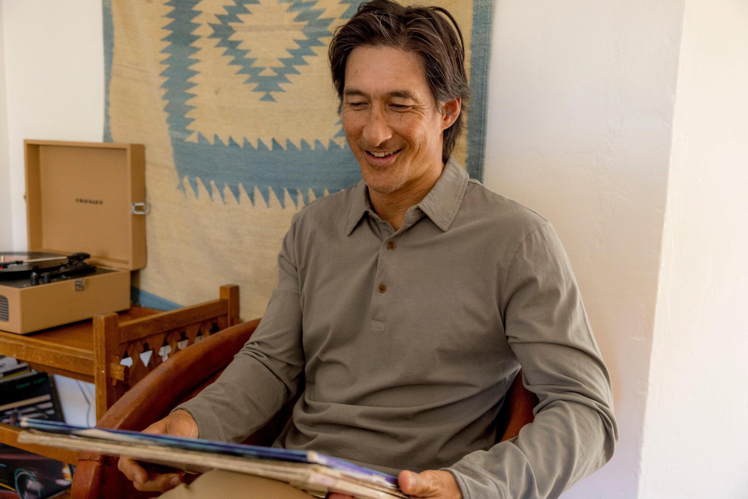 Pima Cotton Long Sleeve  Polo - Moon Mist Product Image