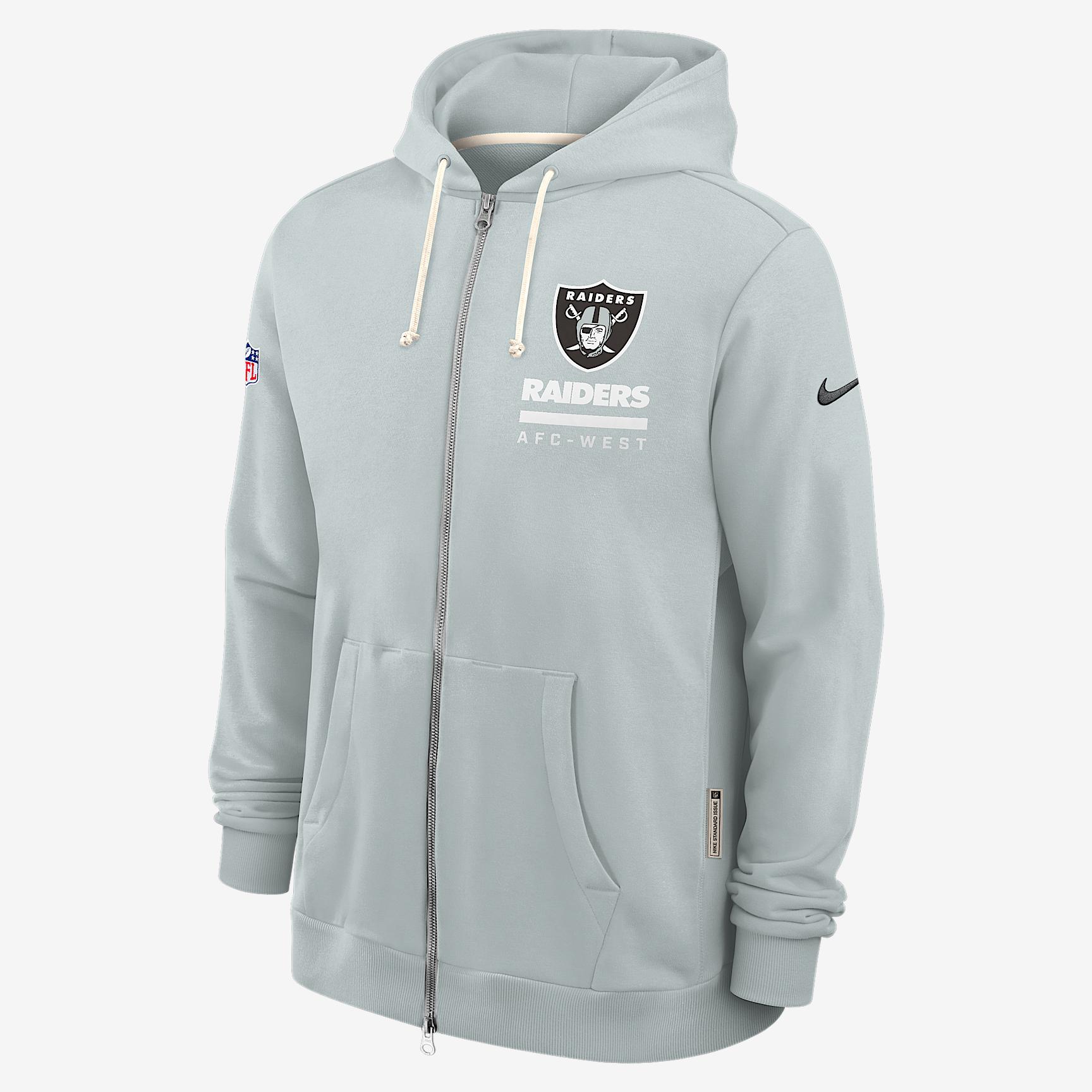 Las Vegas Raiders Utility Player Sideline Nike Mens Dri-FIT NFL Full-Zip Hoodie | 03AV07R8D-2FB Product Image