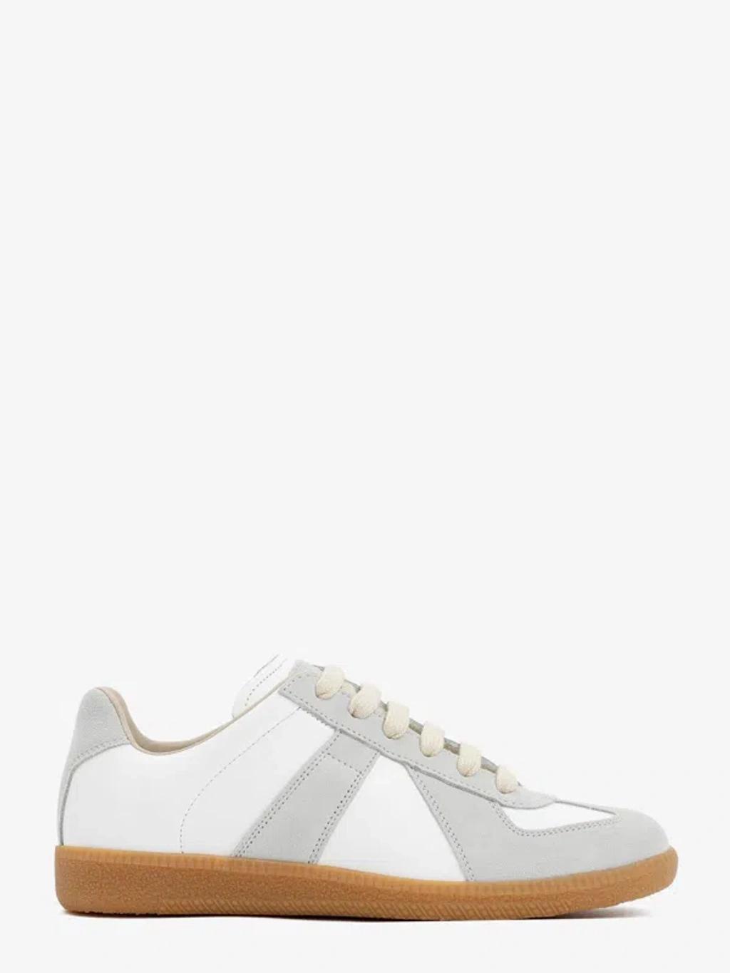 MAISON MARGIELA Replica Leather And Suede Sneakers In White Product Image