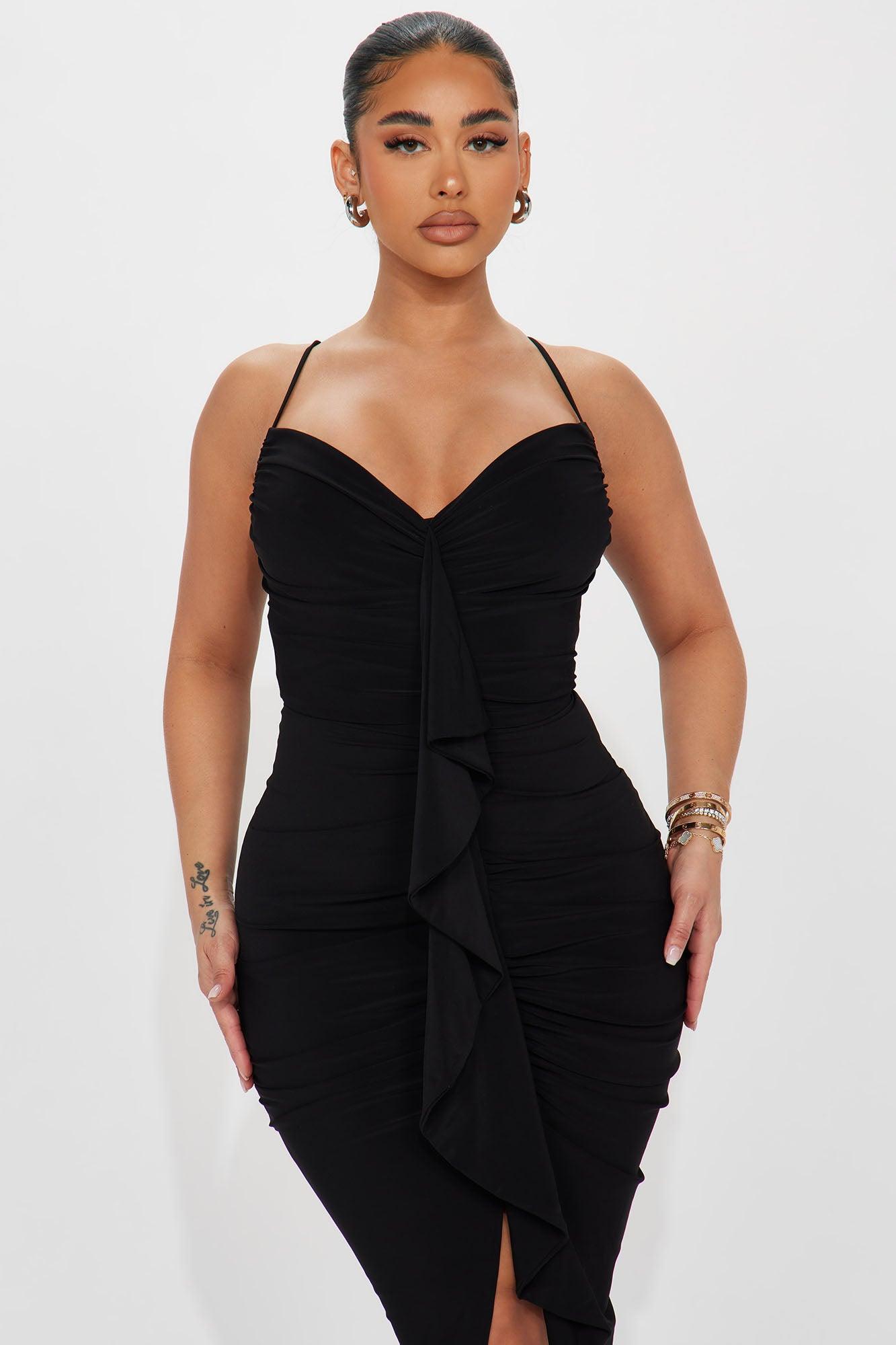 Gloria Midi Dress - Black Product Image