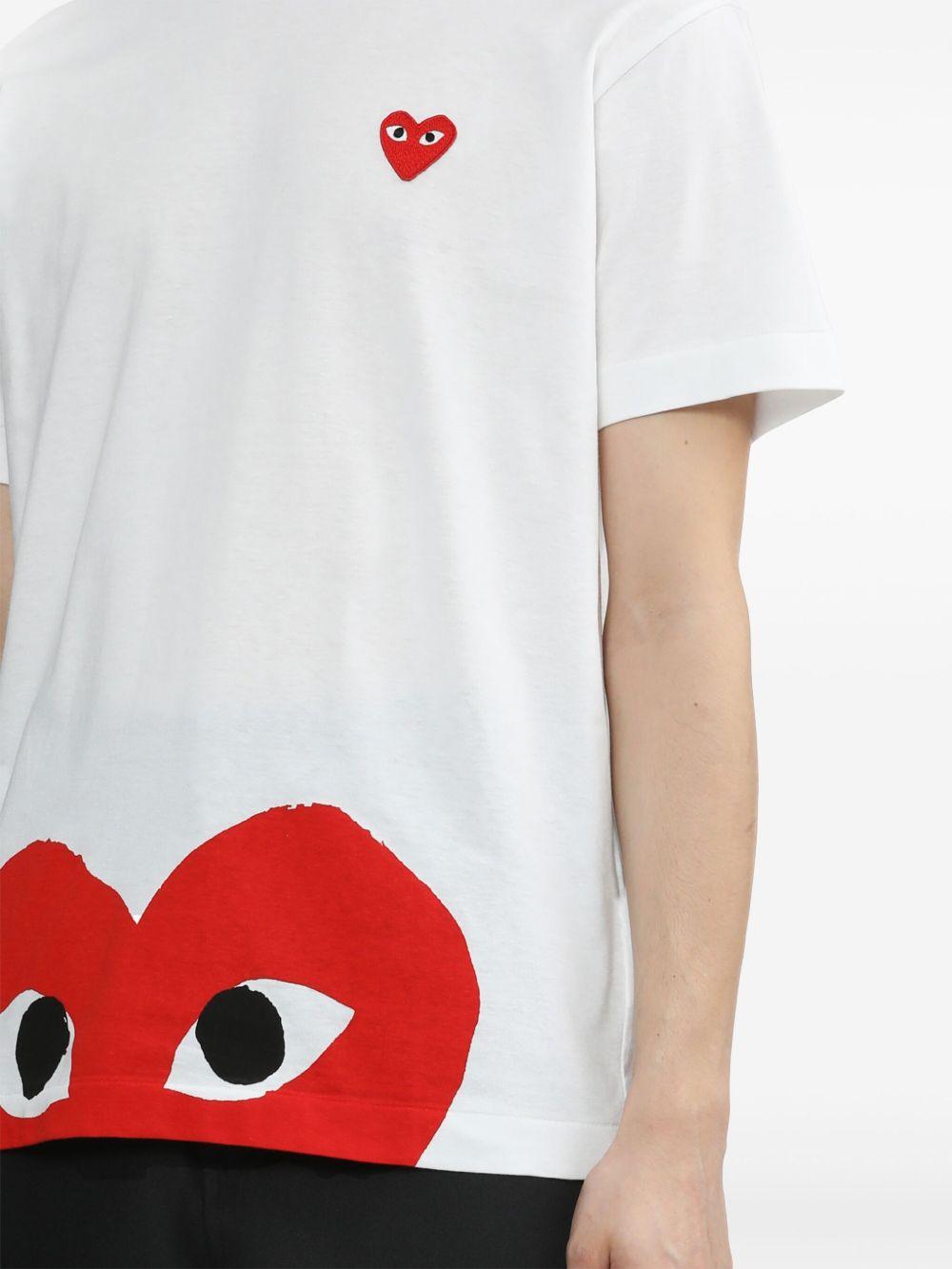 heart-print cotton T-shirt Product Image