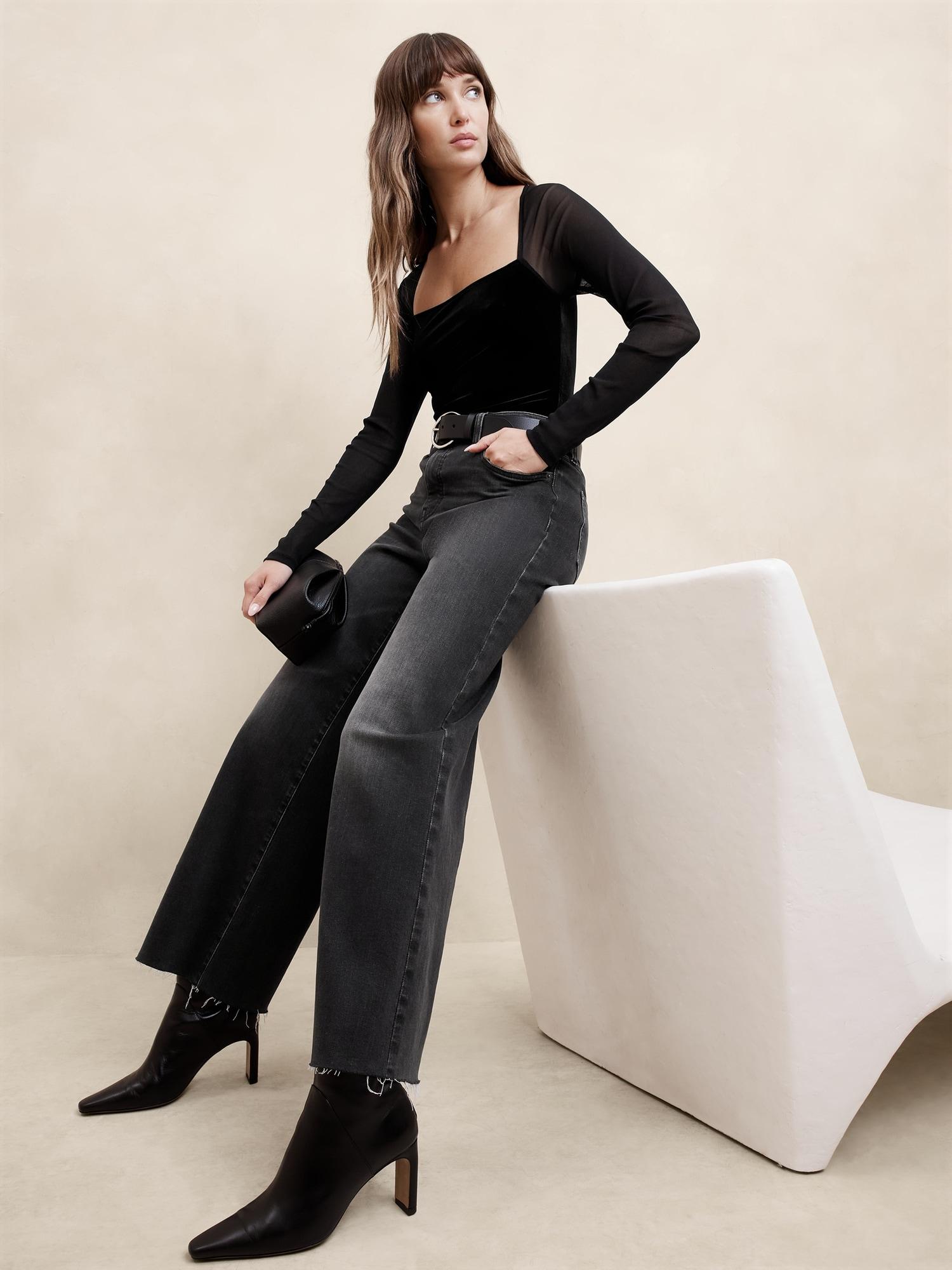 Square-Neck Velvet Bodysuit Product Image