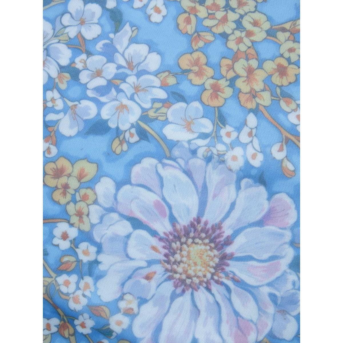 Plus Size Square Neck Floral Mesh Tank Dress Multicolor Women Elegant Gathered Square Neck Sleeveless Curvy BloomChic 10/M Product Image