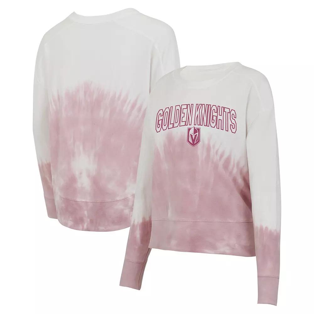 Women's Concepts Sport Pink/White Vegas Golden Knights Orchard Tie-Dye Long Sleeve T-Shirt, Size: Large, Lvk Pink Product Image