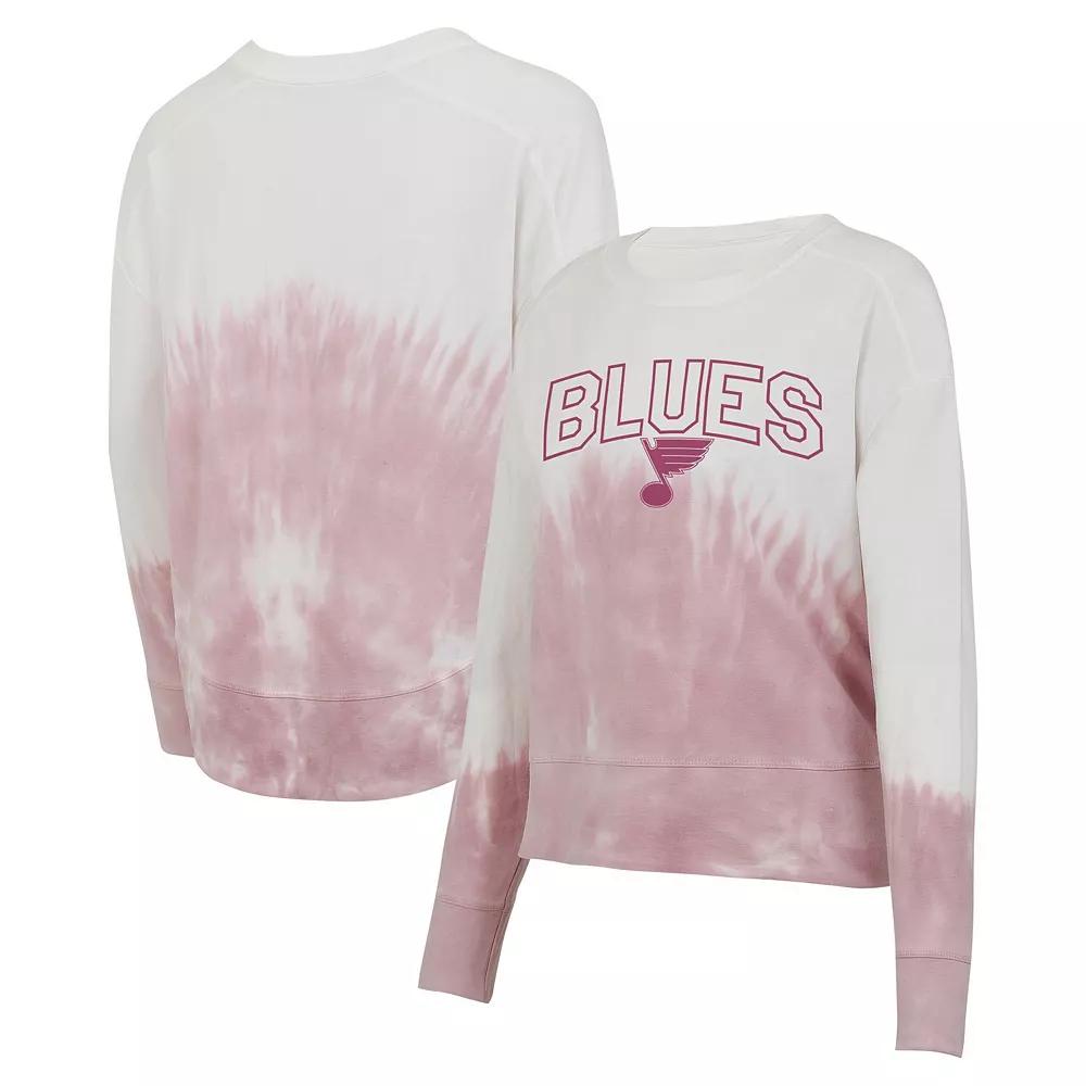 Women's Concepts Sport Pink/White St. Louis Blues Orchard Tie-Dye Long Sleeve T-Shirt, Size: Small Product Image