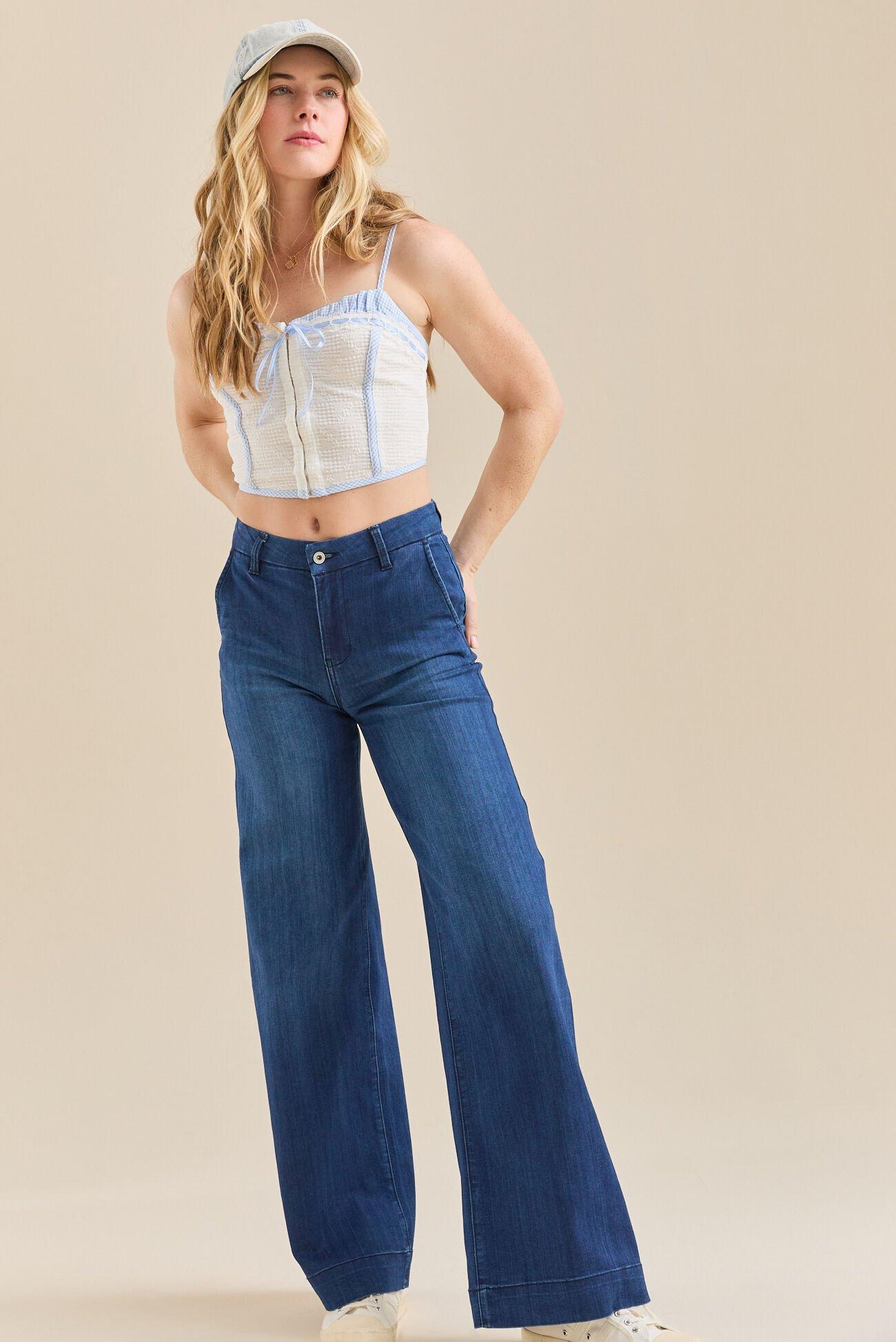 Brie Gingham and Lace Corset Top Product Image