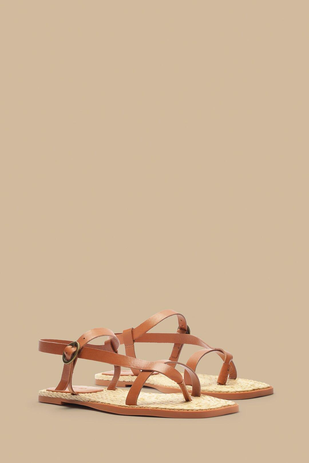 Camel Cross Strap Sandal Product Image