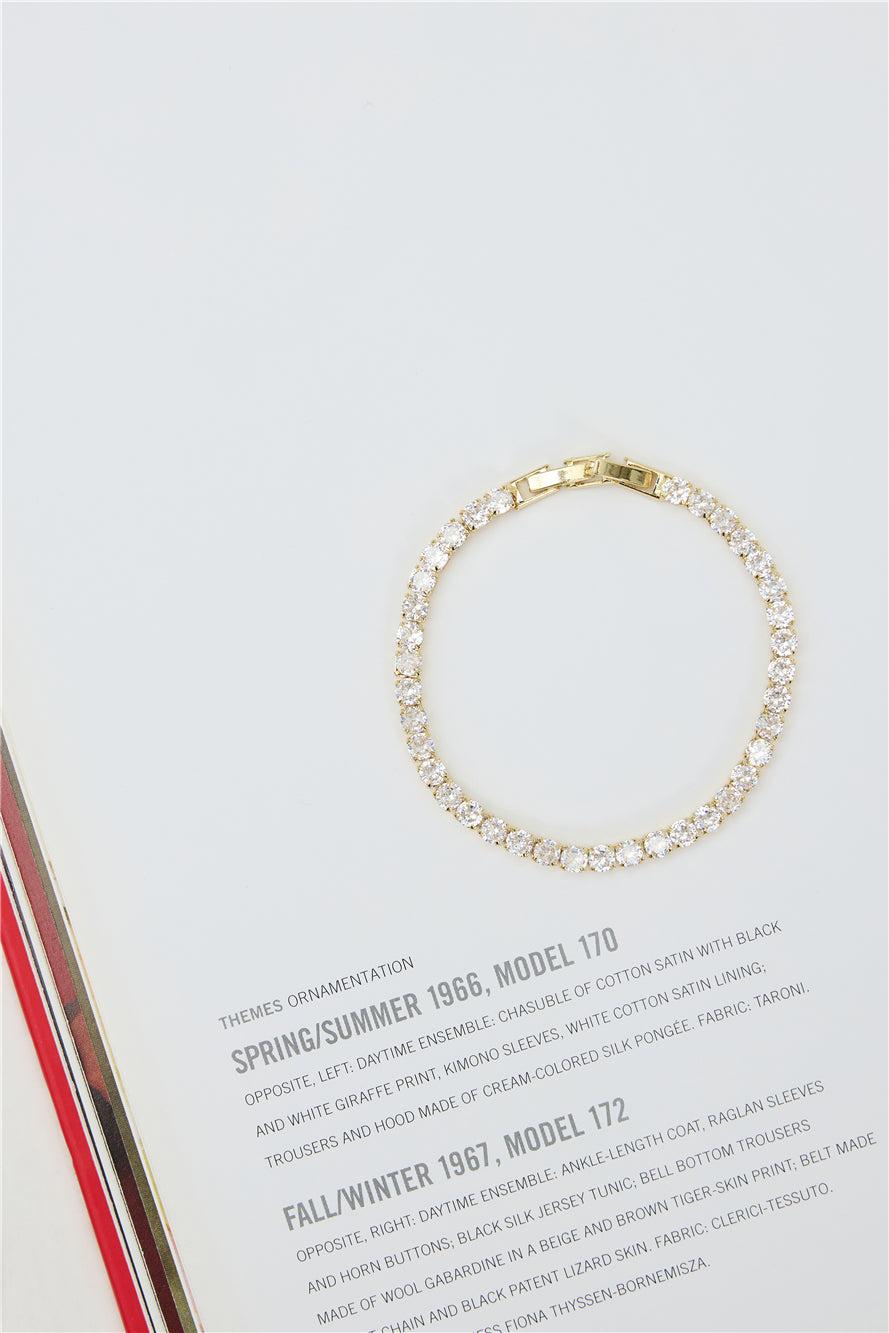 Luxe Tennis Bracelet Gold Product Image
