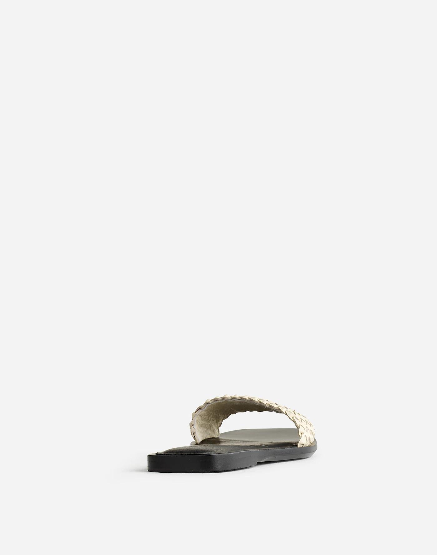 The Cora Slide Sandal in Woven Leather Product Image