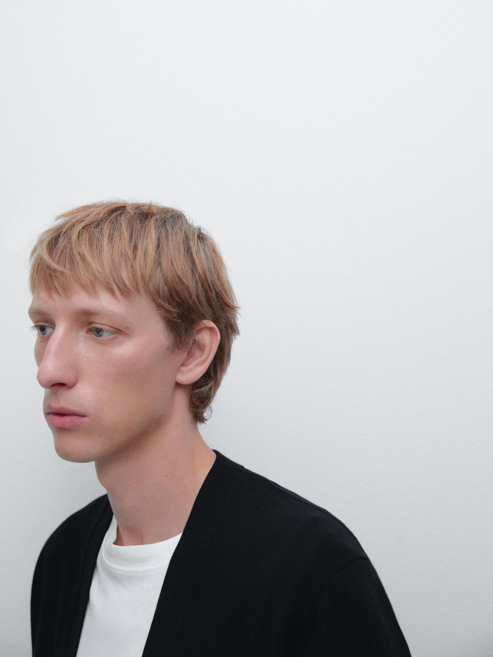 100% cotton knit cardigan Product Image