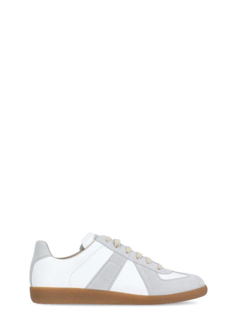 MAISON MARGIELA Replica Leather And Suede Sneakers In White Product Image