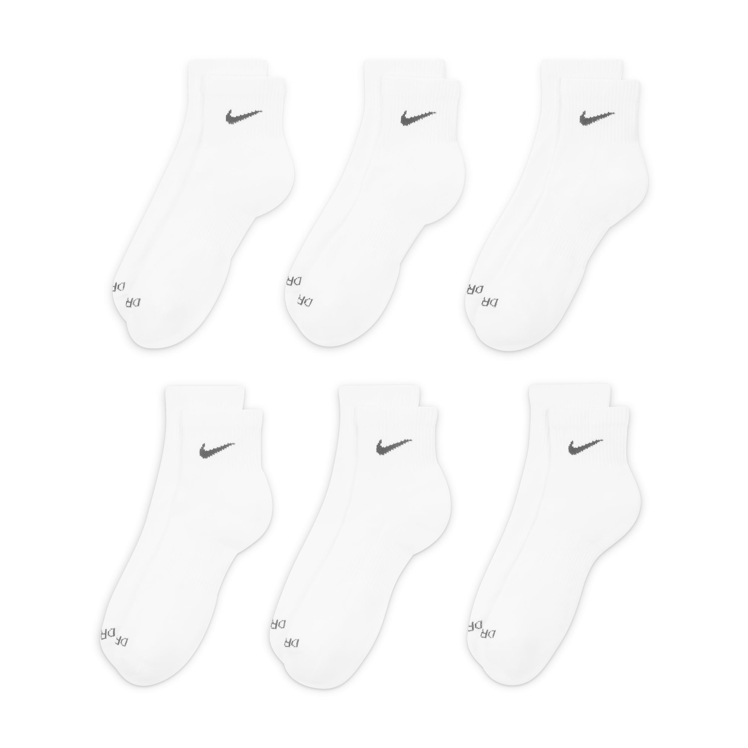Nike Mens Everyday Plus Cushioned Training Ankle Socks (6 Pairs) | SX6899-100 Product Image