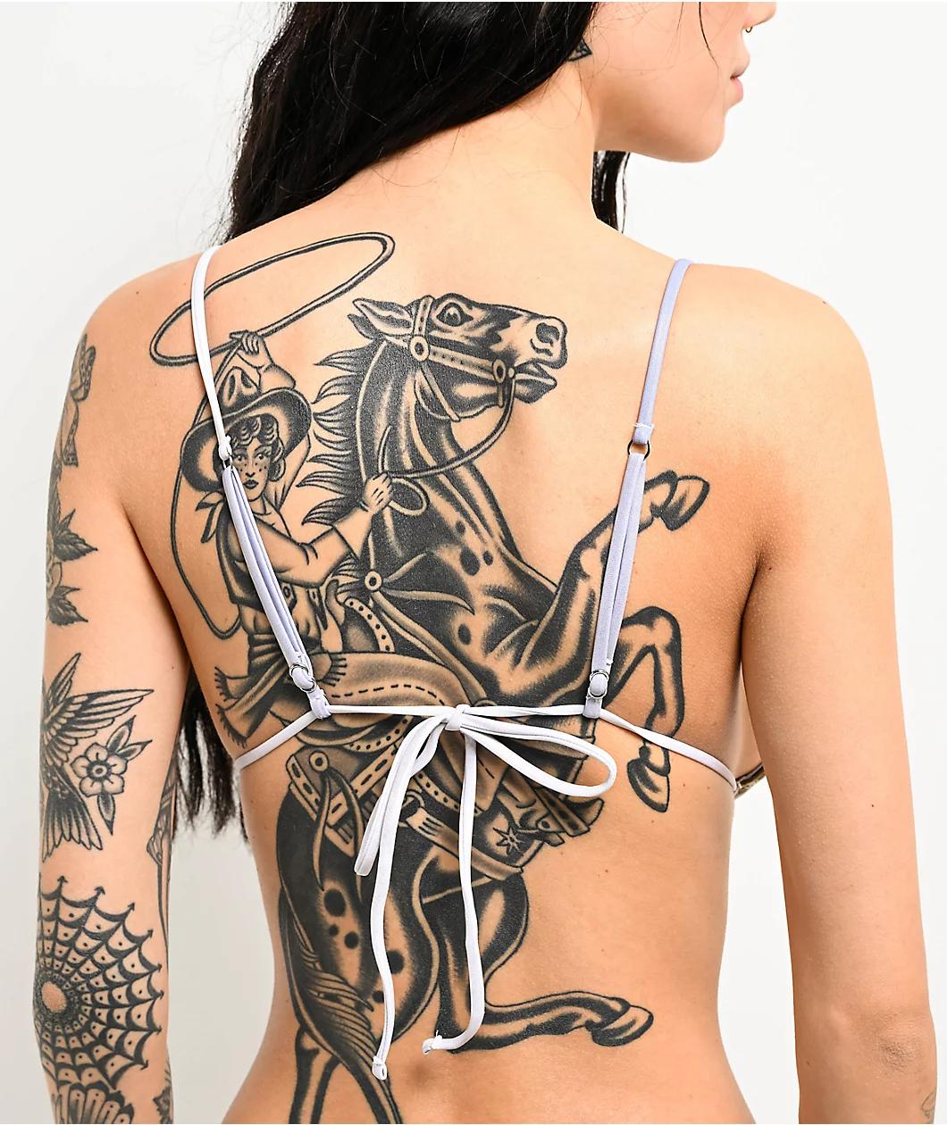 Broken Promises Reaper Guide Silver Triangle Bikini Top Product Image