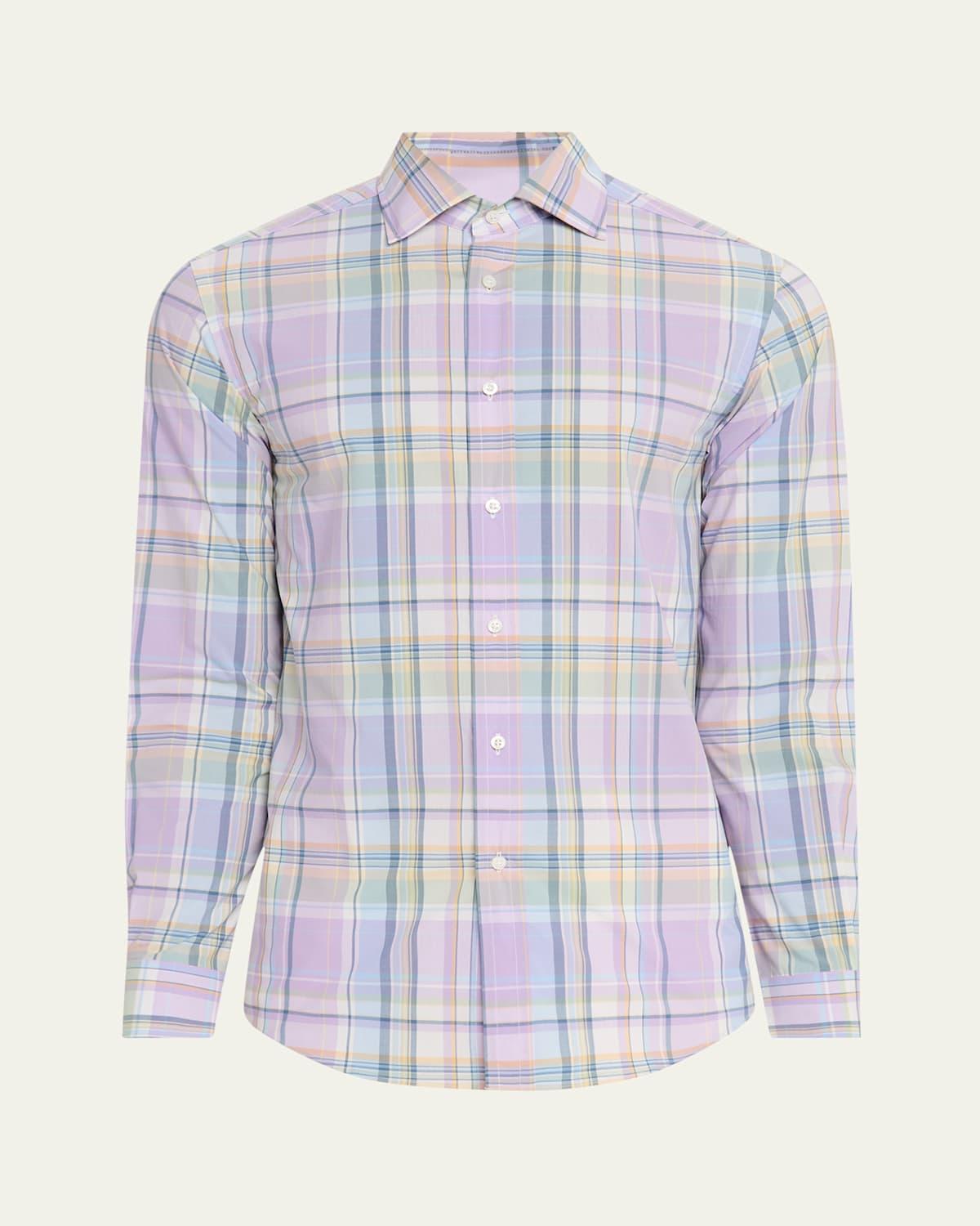 Mens Plaid Cotton Shirt Product Image