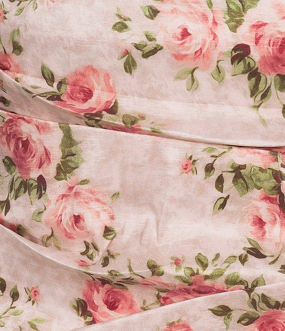 Allison & Kelly Floral Printed Strapless Bow Back Dress Product Image