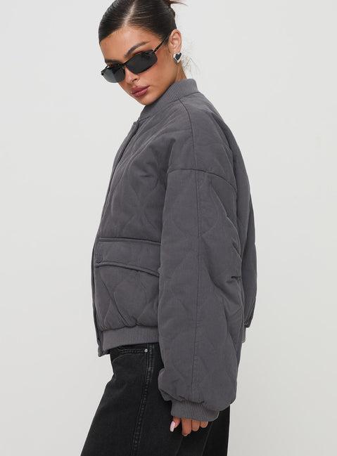 Stick Season Quilted Jacket Grey Product Image