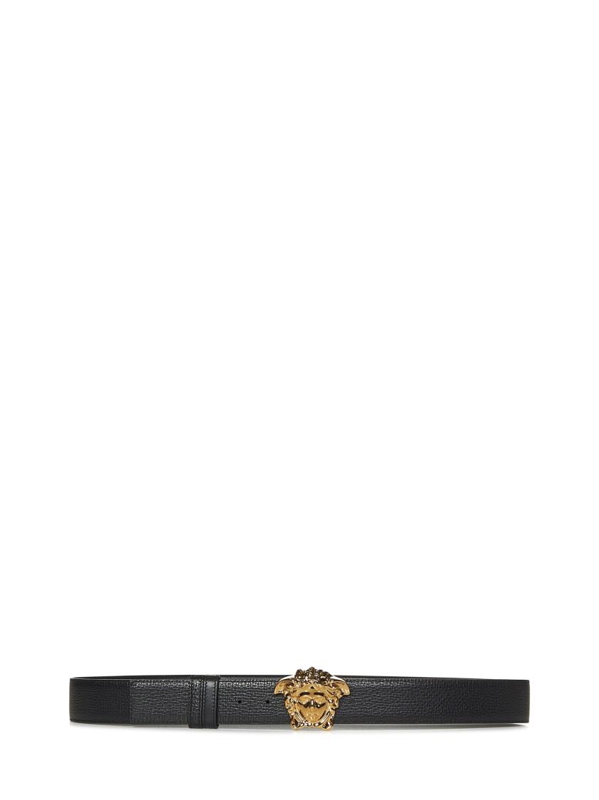 VERSACE La Medusa Leather Belt Man Belt Black Size 39.5 Calfskin Product Image