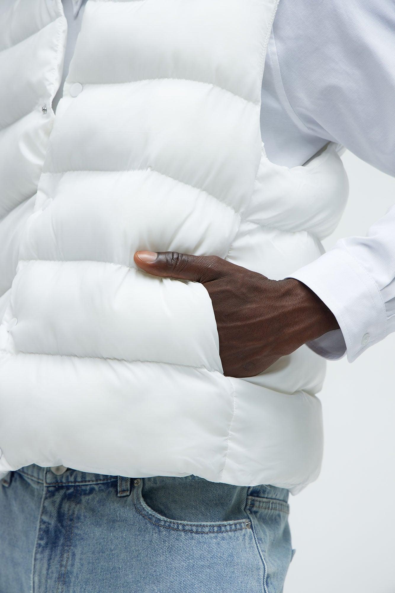 Shine Again Puffer Vest - White Product Image
