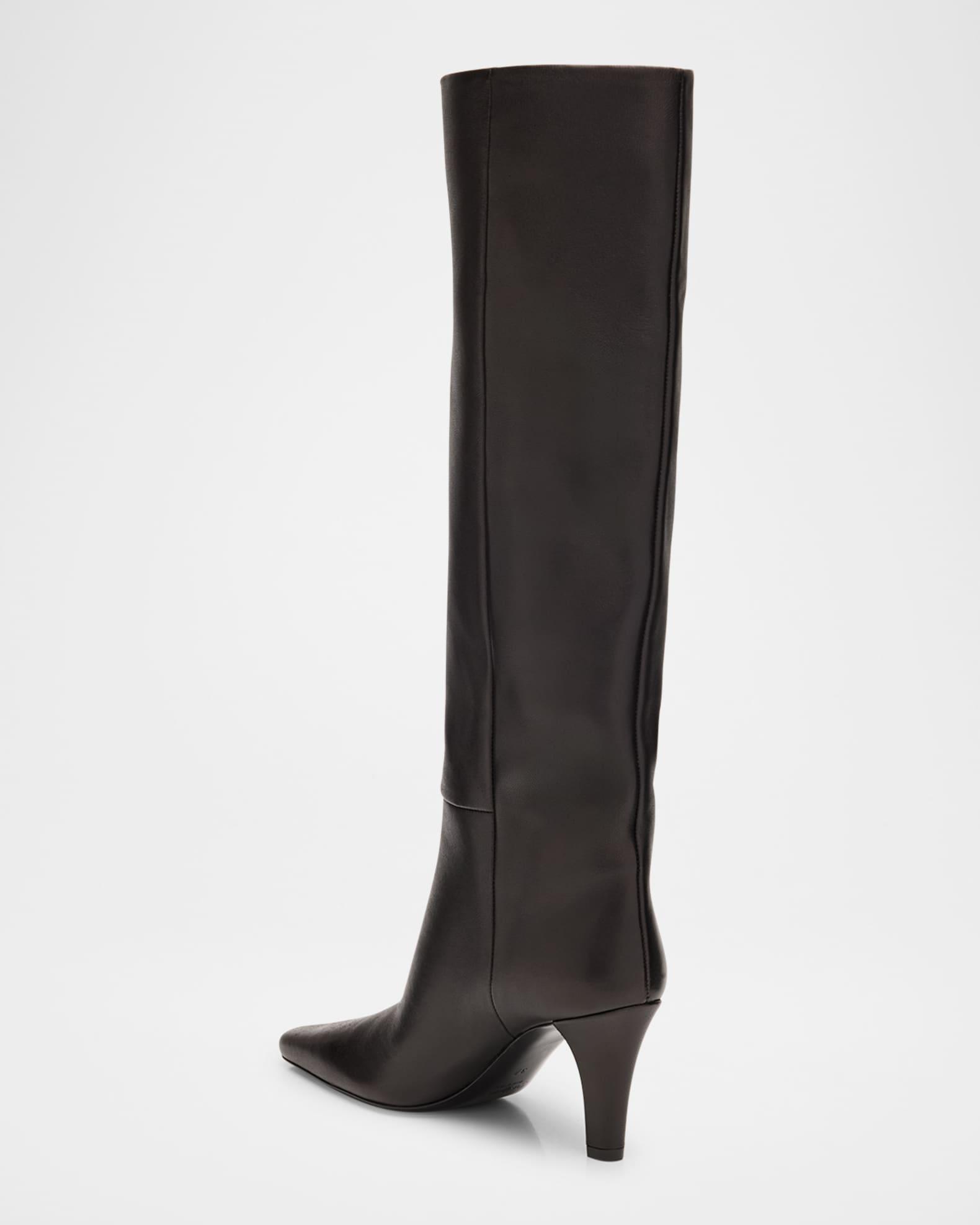 Jill Smooth Leather Knee-High Boots Product Image