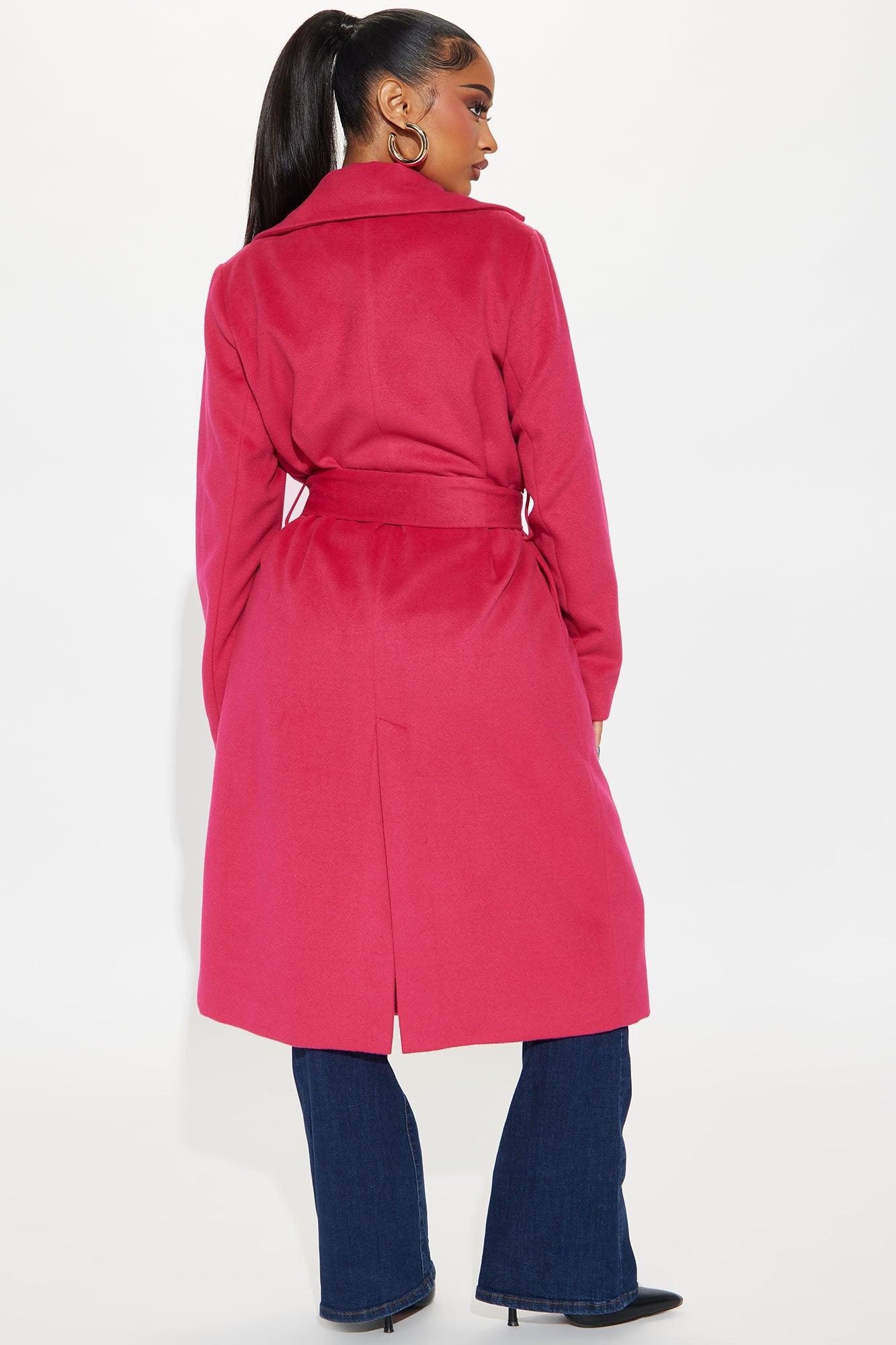 Camile Trench Coat - Fuchsia Product Image