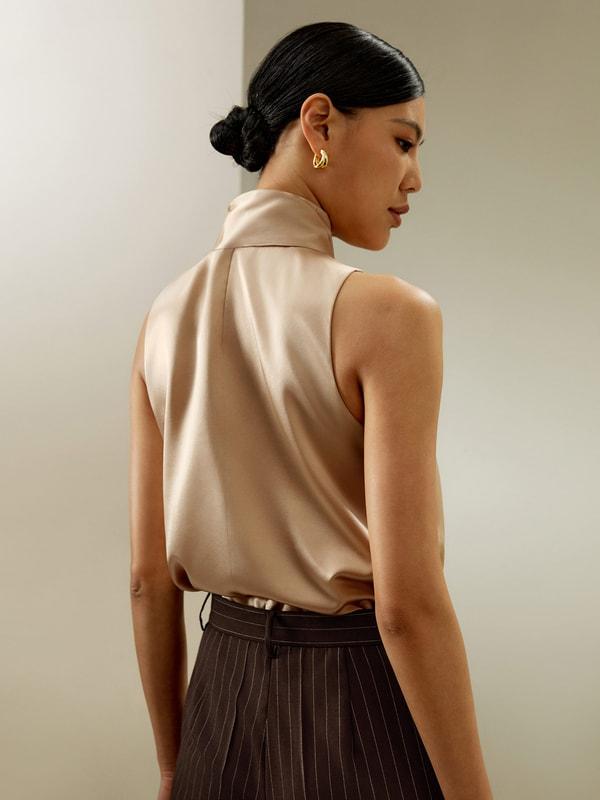 LILYSILK Silk Tank Tops - Womens - Chocolate Natural Silk - Exquisite Sleeveless Tops Petite L Product Image