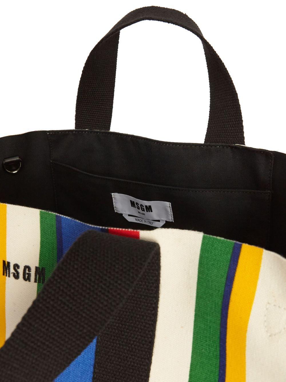 striped tote bag Product Image