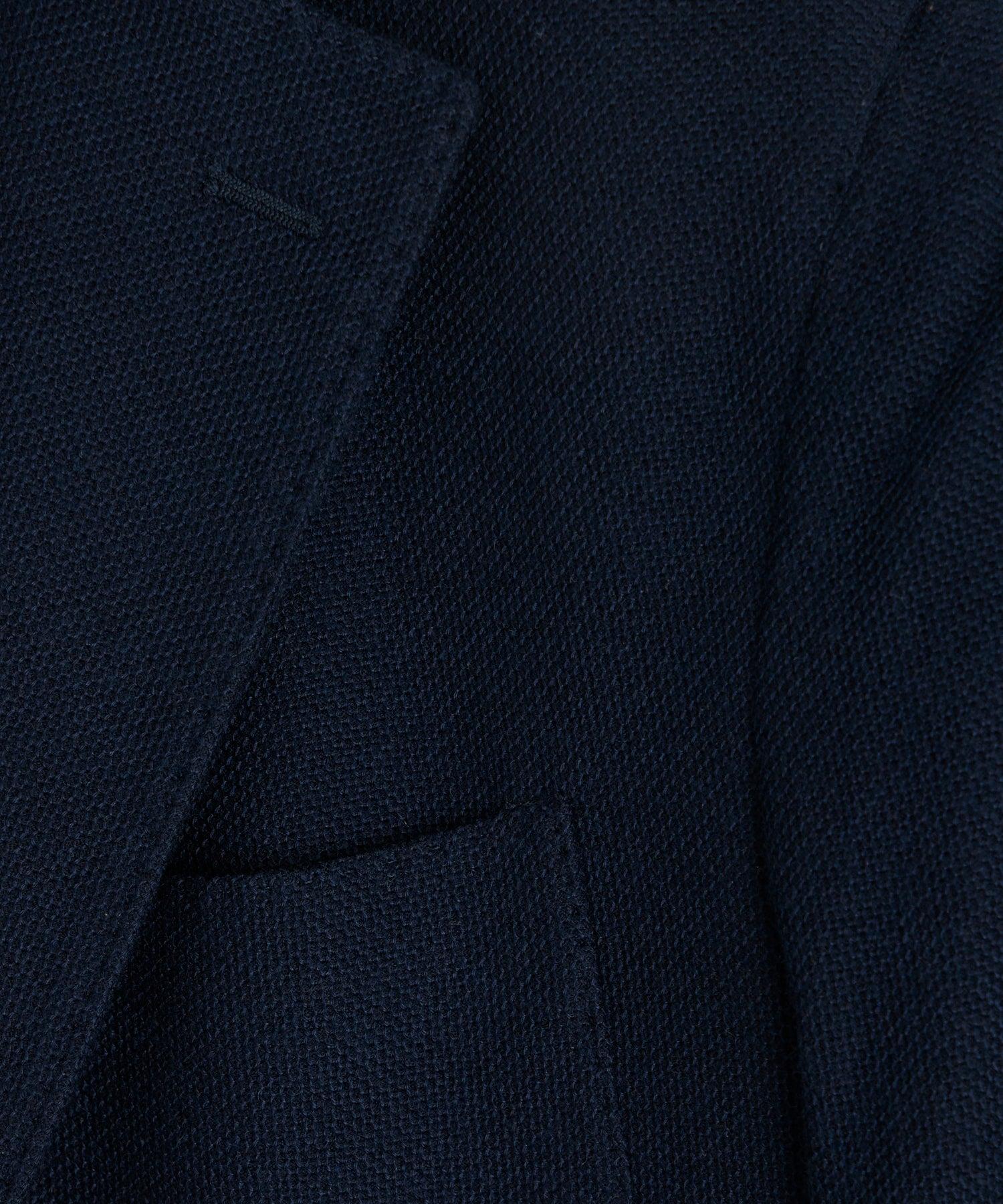Italian Cashmere Pique Sport Coat in Navy Product Image