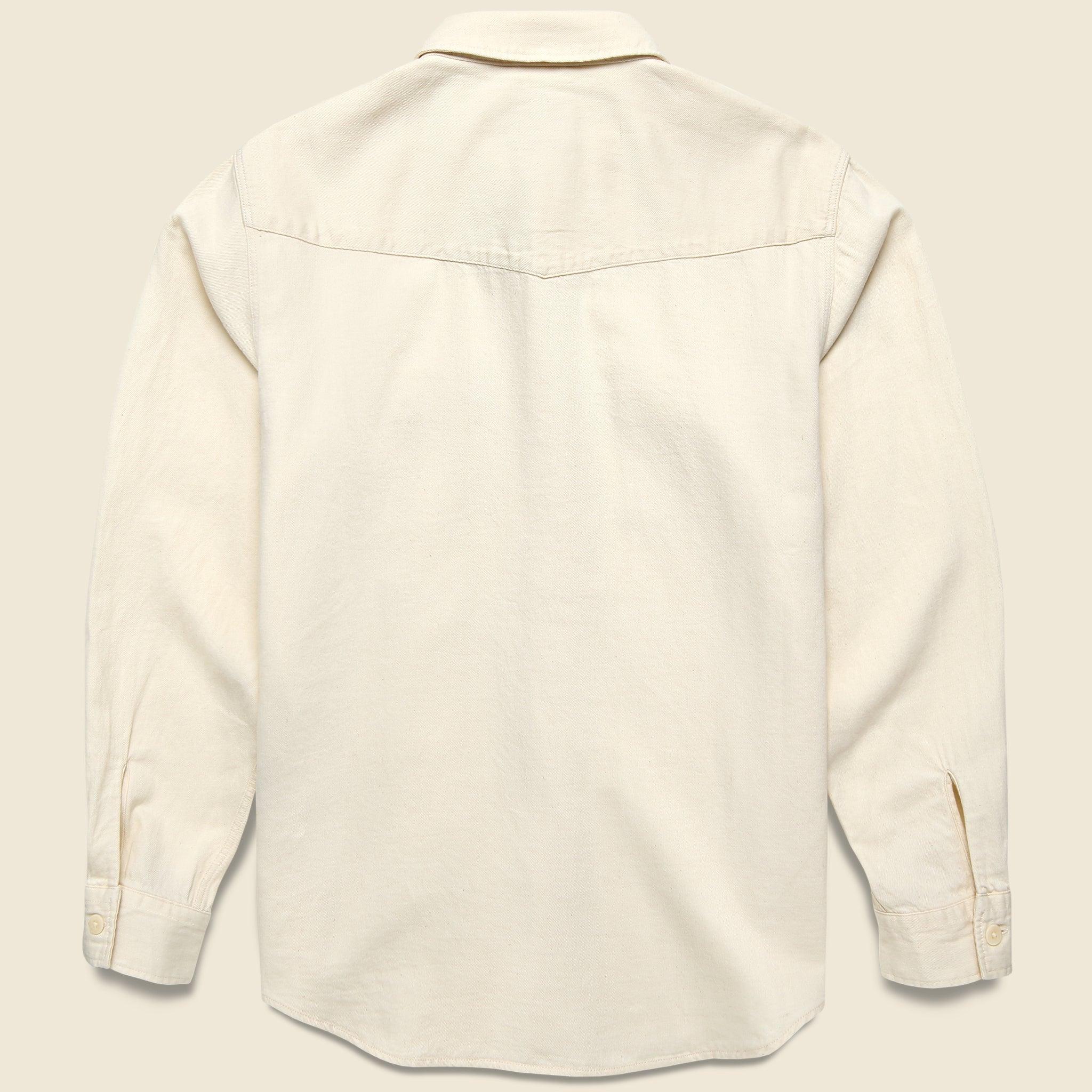 Relaxed Fit Western Shirt - Ecru Product Image