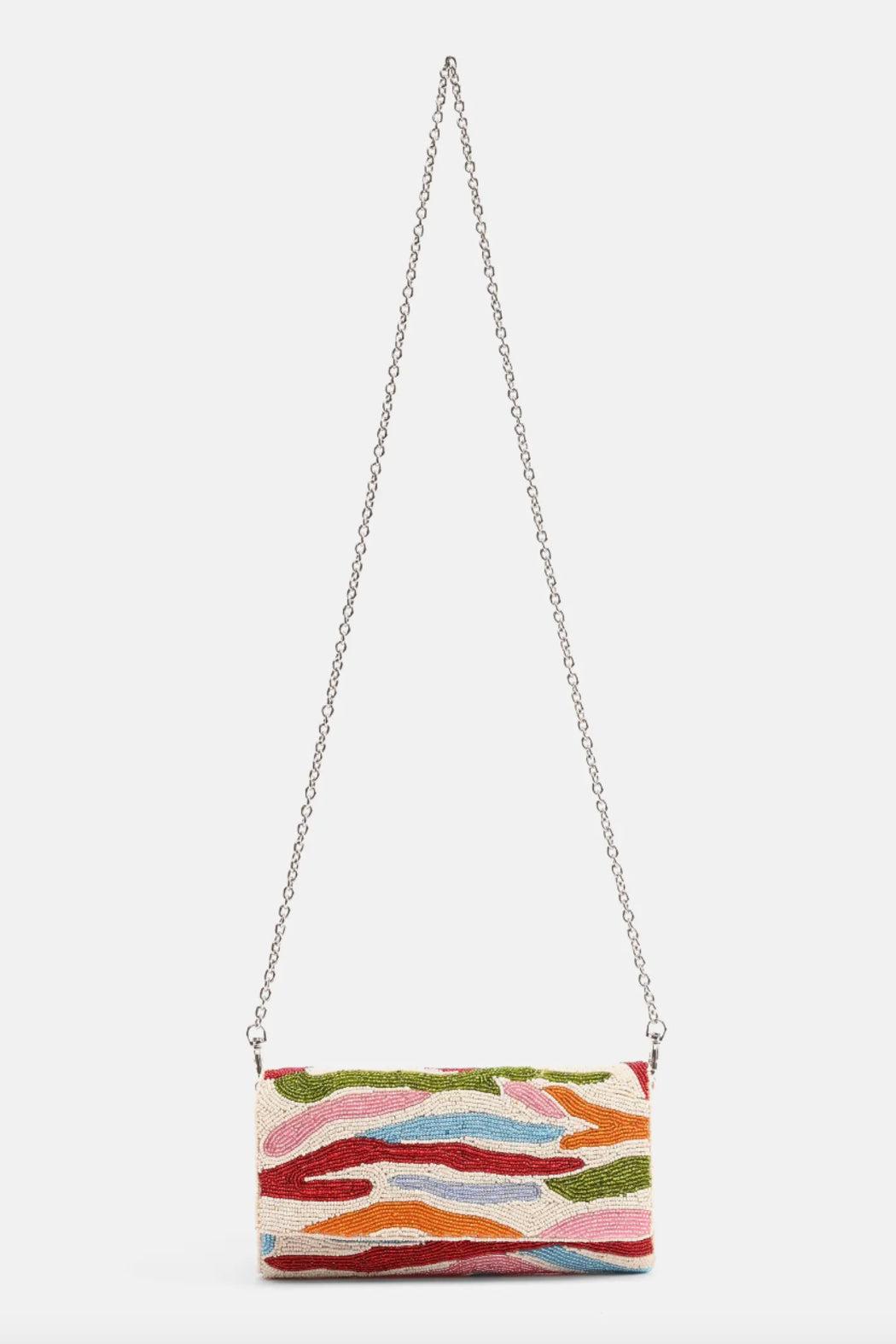 Rainbow Tiger Beaded Clutch Product Image