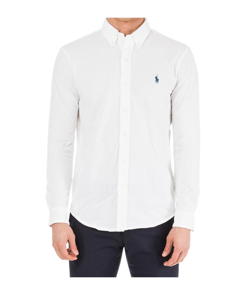 POLO RALPH LAUREN Long-sleeved Button-down Shirt With Tailored Fit In White Product Image